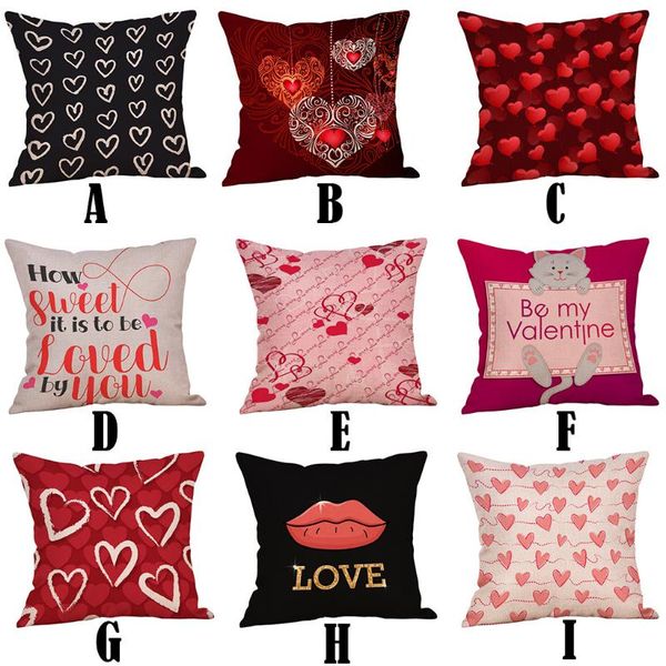 

happy valentine's day throw pillow case sweet love square cushion cover decoracion hogar moderno fundas de cojines 45x45 cm