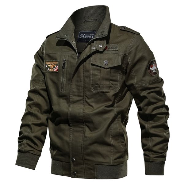 

2019 new cotton jacket men ma-1 style army jackets male brand multi pocket men's bomber jackets plus size m-6xl outdoor, Black;brown