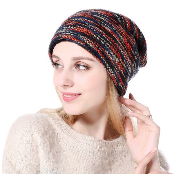 

оаѬоваелна женин зима епла взане беѬе hat взание slouch багги beanie hat, Blue;gray