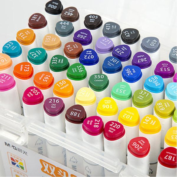 

m&g 12/24/36/48/60/80/108 color matching art markers brush pen sketch alcohol based markers dual head manga drawing pens art
