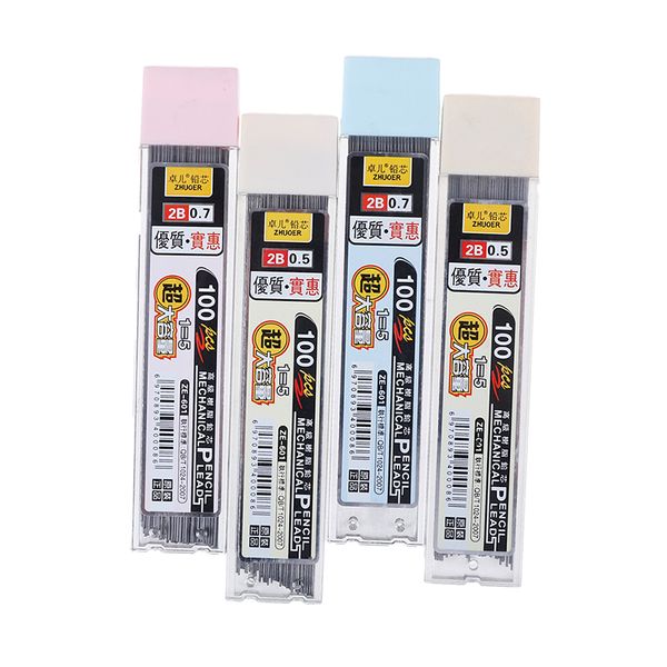 

100pcs graphite lead 2b mechanical pencil refill automatic replace pencil lead, Black;red