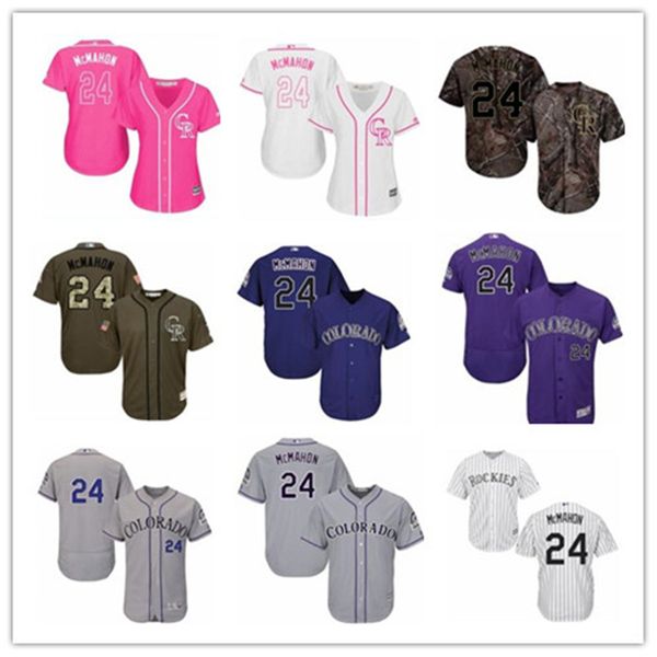 

custom colorado coloradorockies 24 ryan mcmahon baseball jersey rockie baseball wear men women youth jerseys, Blue;black