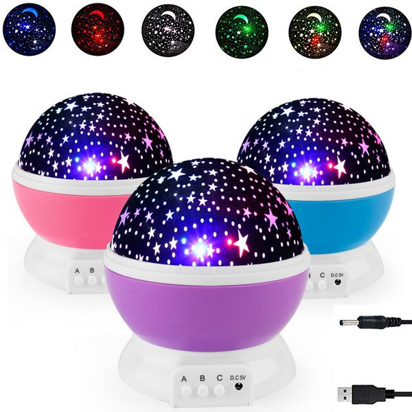 

Детские Ночники для детей Звездного Led Night Light Вращающегося Moon Stars Projector настольной
