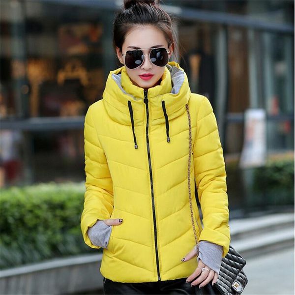 

2018 new fashion winter jacket women outerwear short wadded jacket female padded parka for women's overcoat jaqueta feminina, Black