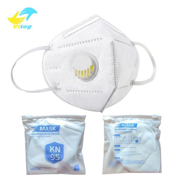 

Vitog в наличии N95 маска для лица пыль анти-инфекция KN95 маски респиратор клапан PM2.5 такой же защитный, как KF94 FFP2