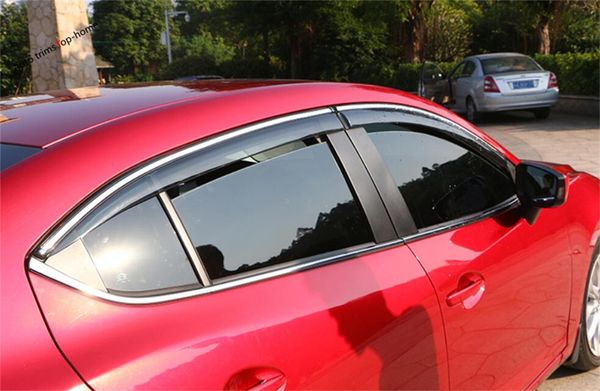 

protector for mazda 3 axela hatchback sedan 2014 2015 2016 window visors awnings wind rain deflector visor guard vent cover