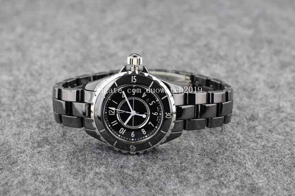 

women's luxury watches sport watches quartz chronograph high-tech black ceramic material 33mm sport watches ing, Slivery;brown