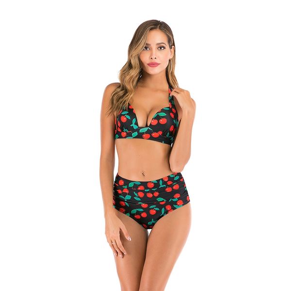 

popular special shoulder belt love bikini 2020 new swimwear in europe and america fast selling swimwear 120, White;black
