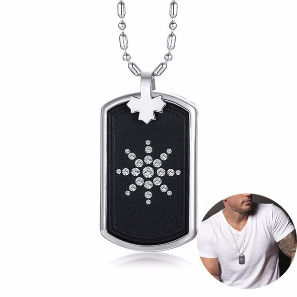 

2019 new scalar bio energy men women quantum pendant with cz volcanic lava stone anti emf radiation protection power necklace, Silver