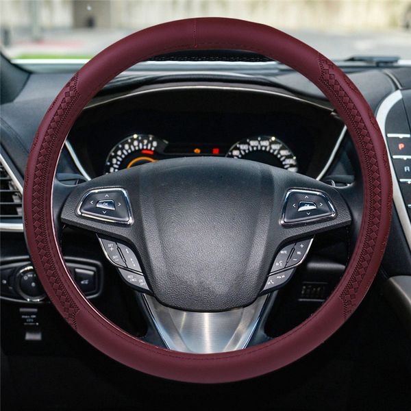 

kongyide car steering wheel cover leather anti-slip accessorie 38cm 15inch universal steering wheel cover zax8048 dropship mar12