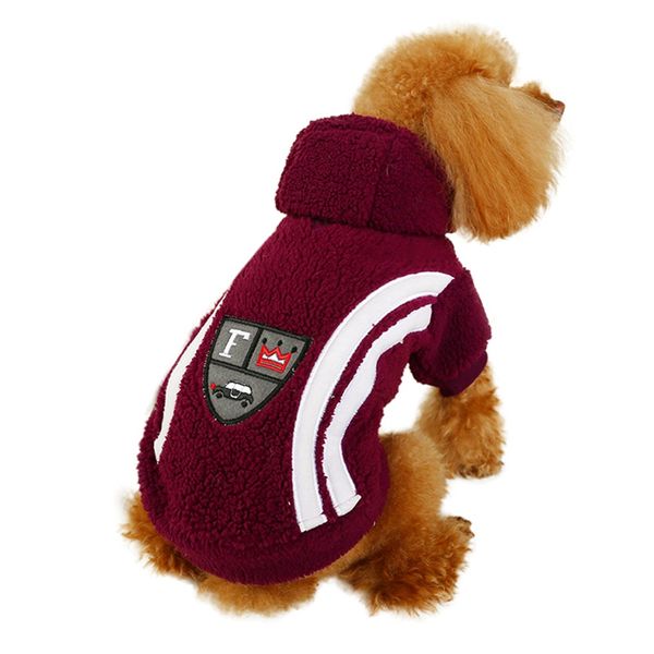 

pet autumn and winter cashmere warm jacket dogs puppy thickening costume hooded coat