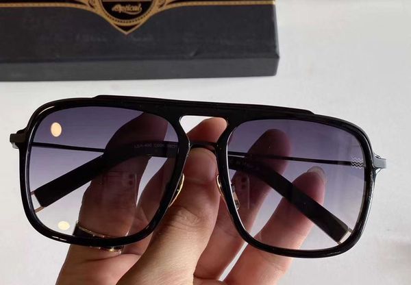 

black square sunglasses antique black grey gradient lsa-400 occhiali da sole mens sunglasses shades new with box, White;black