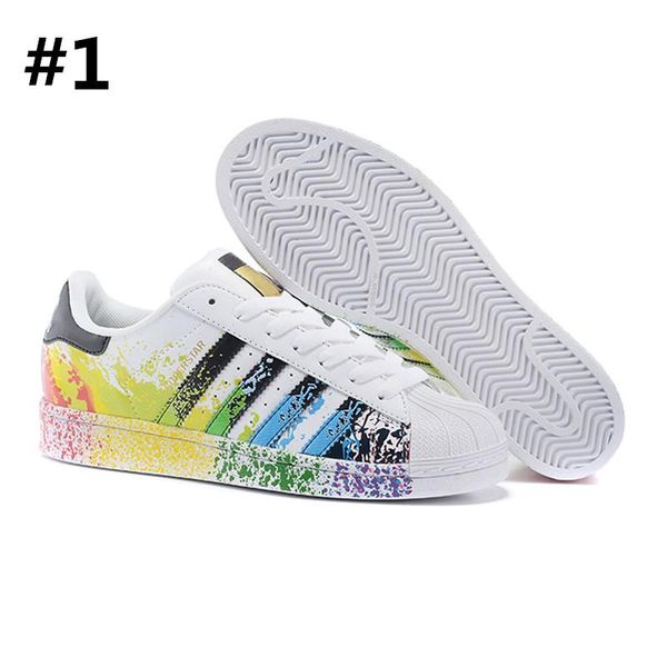 

2020 new originals superstar white hologram iridescent junior superstars 80s pride sneakers super star women men sport casual shoes 36-44, Black