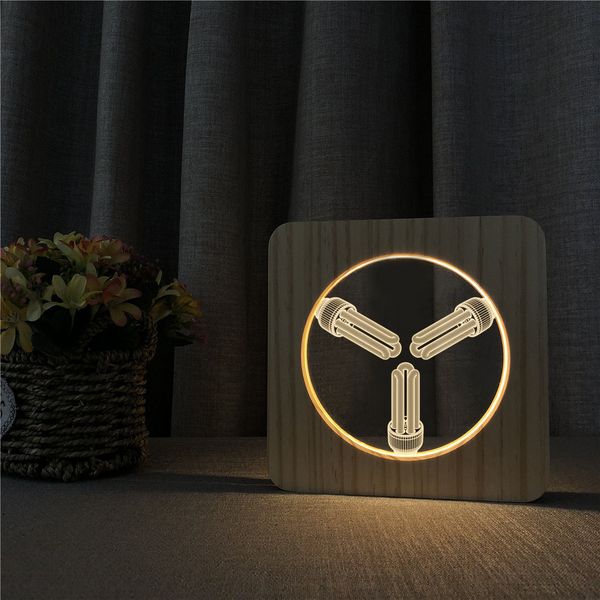 

cfl energy saving lamp 3d led arylic wooden night lamp table light switch control carving lamp for friends fan's gift dropship