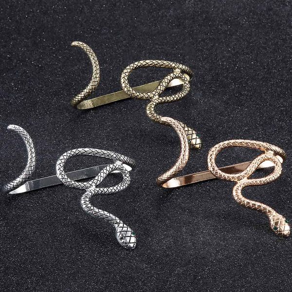 

new 1 pc alloy snake crystal hand palm bracelet bangle cuff ring jewelry gothic retro dress accessories armbanden voor vrouwen, Black