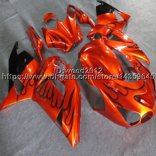 

Botl cu tom injection mold orange motorcycle fairing for kawa aki ninja zx14r 2006 2016