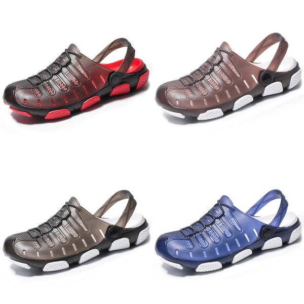 

2019 brand duty-big size 45 lover clogs 3 colors croc shoes men's band sandals summer beach water swimming mens clogs, Black