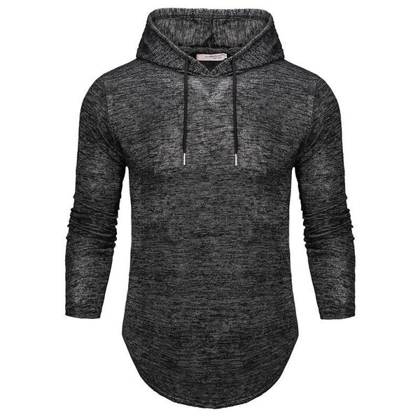 

designer hoodies casual solid color asymmetrical long sleeved hooded sweatshirts autumn mens clothing plus size mens, Black