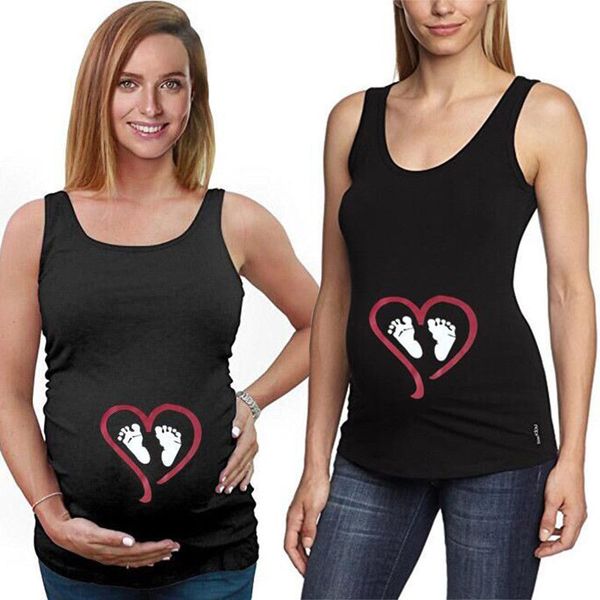 

Fashion Pregnant Women Nursing Sleeveless Tanks Tops Tee Pregnancy Casual Summer Vest Tops Tee