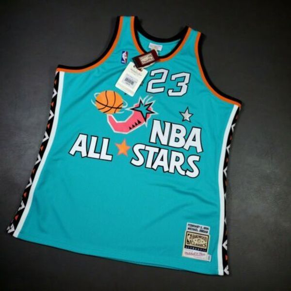 

100% stitched michael jor dan mitchell ness 1996 all star jersey size xs-5xl 52 men basketball jerseys, Gray