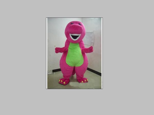 2018 Vendita calda Professione Barney Dinosaur Mascot Costumes Halloween Cartoon Adult Size Fancy Dress