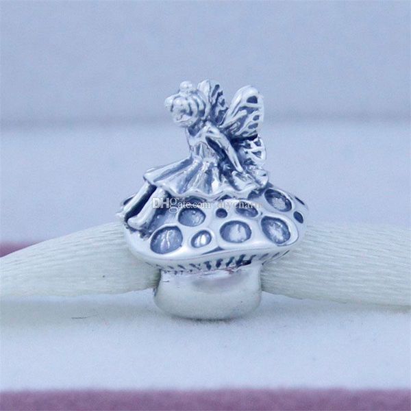 

100% стерлингового серебра 925 forest fairy beads подходит pandora оригинальные charms браслет металла diy ожерелья шариков ювелирных издели, Black