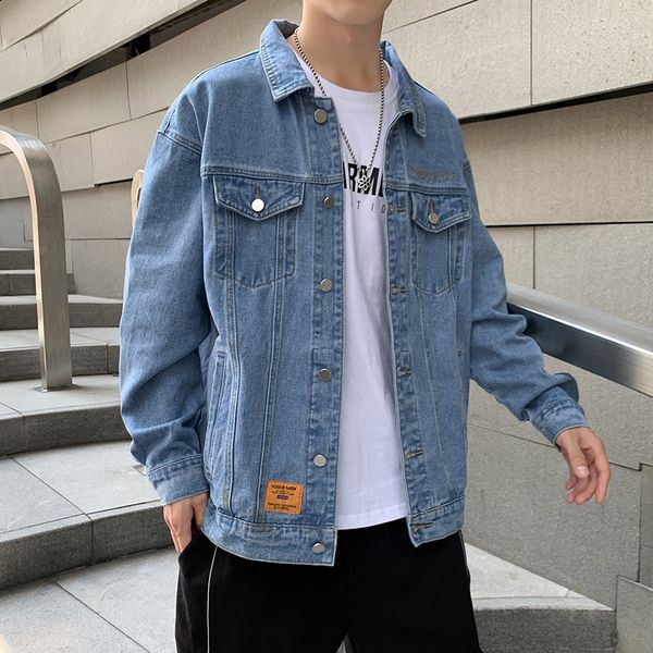 

mens 2020 роскошная одежда высокого качества вскользь джинсовая куртка тавра печати bomber пальто street biker куртки для мужчин жан куртка, Black;brown