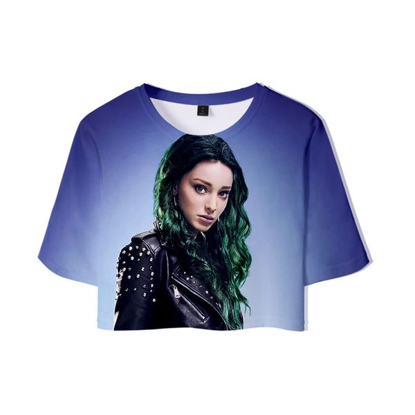 

2019 talent hoodies different talents small sister polaris leisure time 3d navel exposed female paragraph t shirt hoodie, Blue;black
