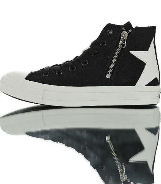 

chuck allstar bs z canvas high high casual sports vulcanized shoes side zipper sports running shoes for men women boots jogging, White;red