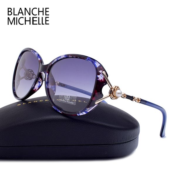 

blanche michelle 2019 polarized sunglasses women brand designer uv400 gradient sun glasses pearl oculos with box y200420, White;black