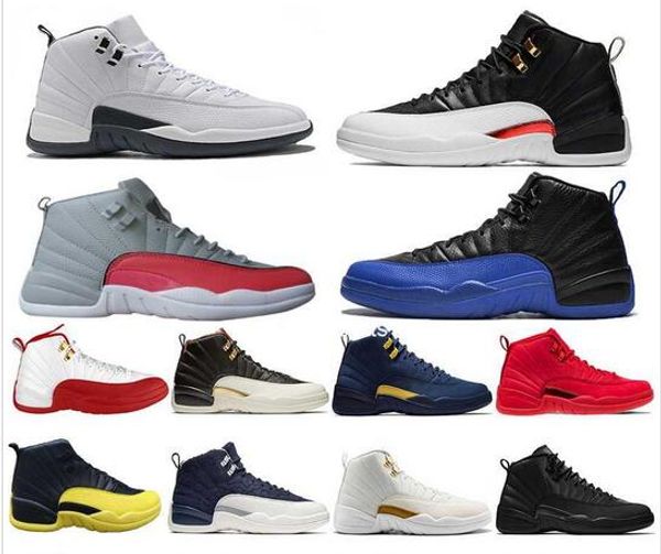 

new style reverse taxi game royal 12 12s basketball shoes fiba bumblebee gs cny michigan white grey gym red mens trainers designer sneaker