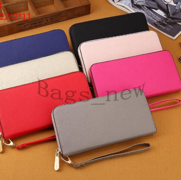 

designer wallet women pu leather zipper wallet lady ladies long purse men pures designer wallet 7 color ing, Red;black