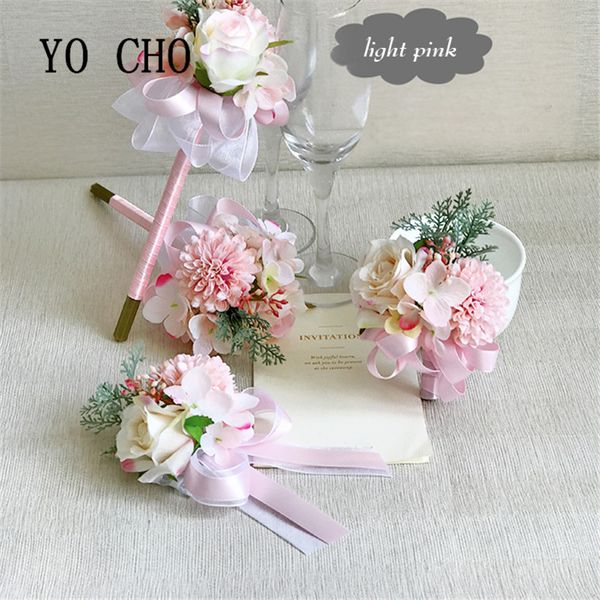 

yo cho wedding prom wrist corsage bracelet broochehand corsage witness boutonniere groom bridesmaid groomsmen wrist flowers