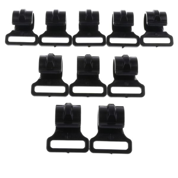 

10pcs camping tent clips tool outdoor tent hook clamp high-strength black 2.5cm