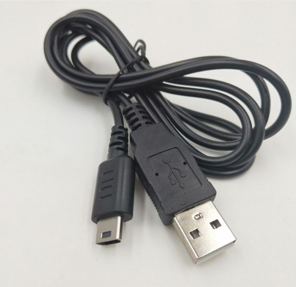 Cavo di alimentazione per ricarica caricabatterie USB di colore nero da 1,2 m per Nintendo DS Lite Cavo di sincronizzazione dati DSL NDSL