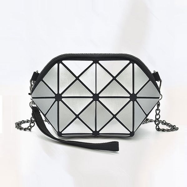 

роскошный модельер мини-сумка fold лазера женщин режущий геометрическая ромбическая мешок плеча женский вечерние клатчи