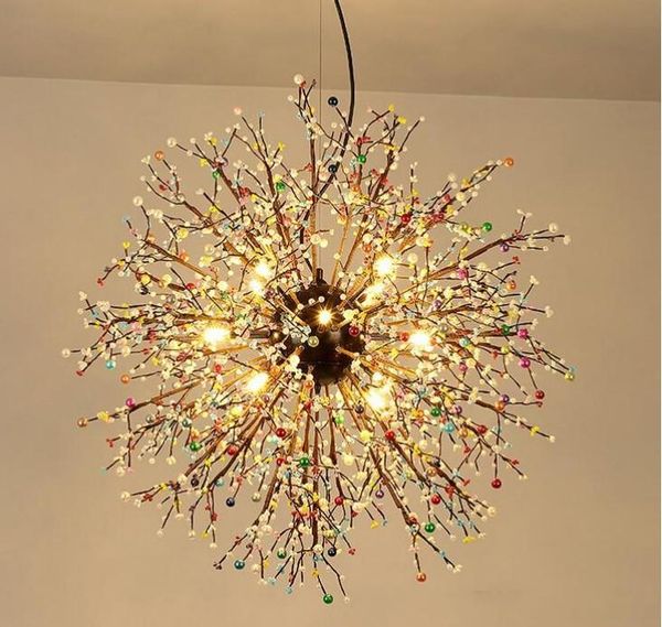 

dandelion chandeliers firework led light branch pendant lamps industrial retro lights fixture pendant light