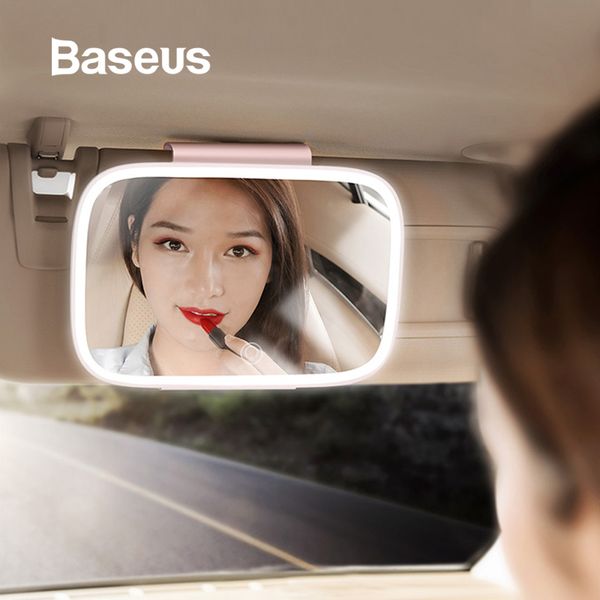 

baseus led car interior mirror 4k silver plated mirror 8.3 inch large auto dimming rear view rearview makeup cosmetic mirrors