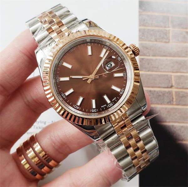 

men's watches fashion sports gmt men's automatic stainless steel mechanical watch 2813 men's movement business ceramic bezel, Slivery;brown