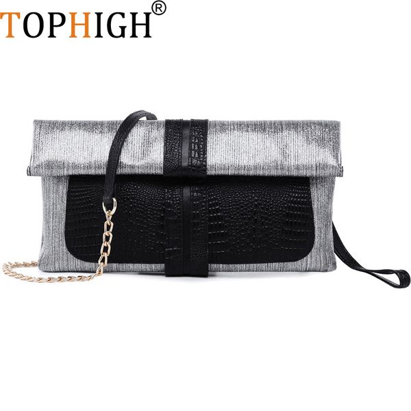 

igh women bag crocodile fold envelop bag female messenger handbag fashion shoulder crossbody bags for women