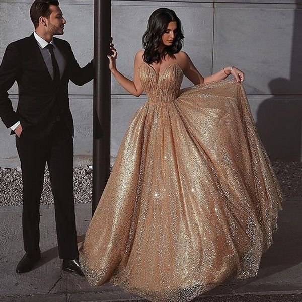 

new sparkly gold prom dress sweetheart shiny sequin beads evening party gowns dubai women long formal dresses, Black;red
