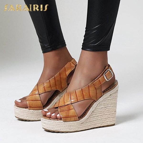 

sarairis fashion new dropship super high heels summer sandals woman shoes platform buckle strap ins sandals female, Black