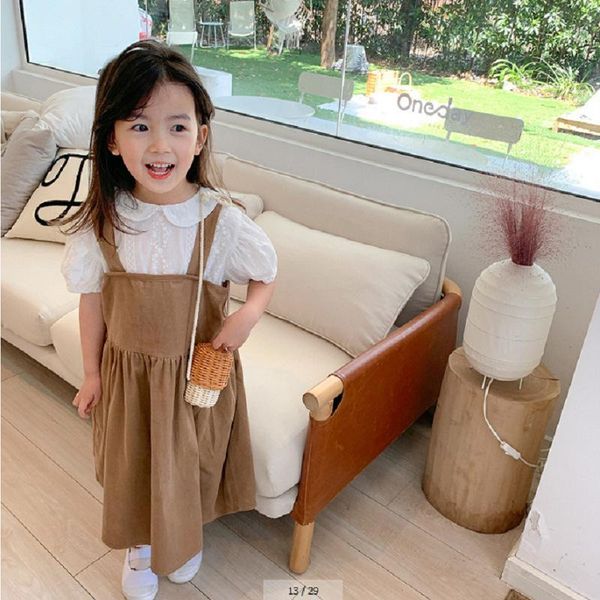 

рубашка 2pcs wlg девушка эпикировка дети лето белые цветочные вышивки с коротким рукавом и короткая общий комплект baby girl модная одежда, White