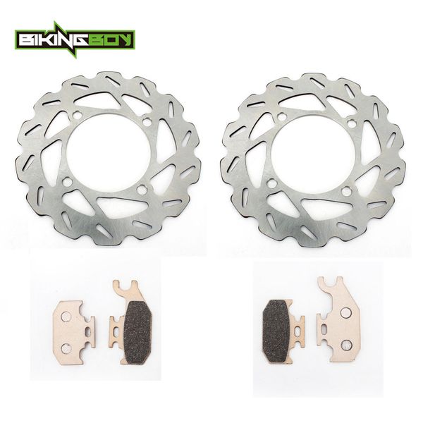 

bikingboy front brake discs rotors disks pads king quad lt-a 450 07-10 lt-a 700 05 06 07 lta 750 08 09 10 11 12 13 14 15 16