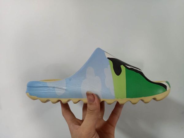 

kanye slide-on сандалии слайды мужчины женщины вест корова трусы, Black