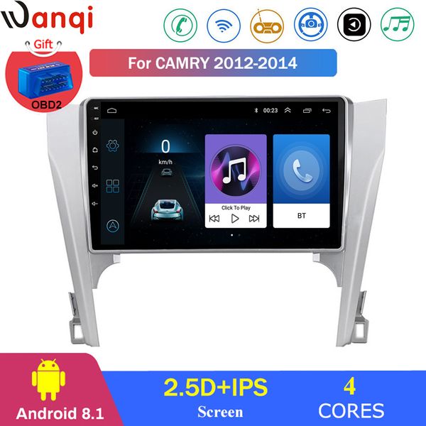 

for camry 2012-2014 car radio multimedia video player navigation gps android 8.1 accessorie swc bt wifi sedan no dvd car dvd