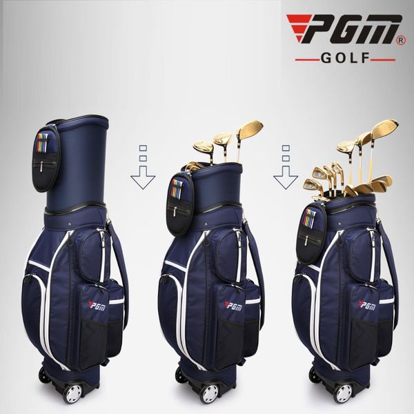 

pgm golf standard ball package bags stand wheels men's professional waterproof staff bag large capacity aviation bags d0477