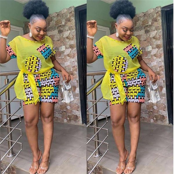 

мода пуловер нерегулярный стиль женская одежда женские печатные спортивные костюмы летние шифоновые топы женские 2 шт. комплект, Gray