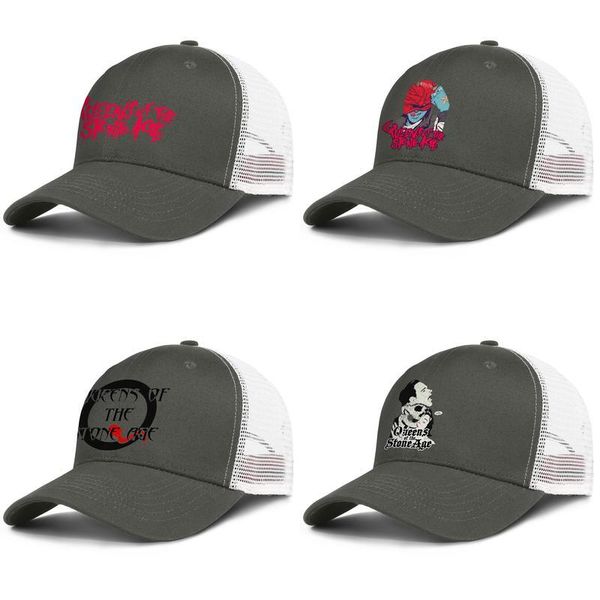 

queens of the stone age clockwork for men and women adjustable trucker meshcap designer fashion baseball cute trendy baseballhats of, Blue;gray
