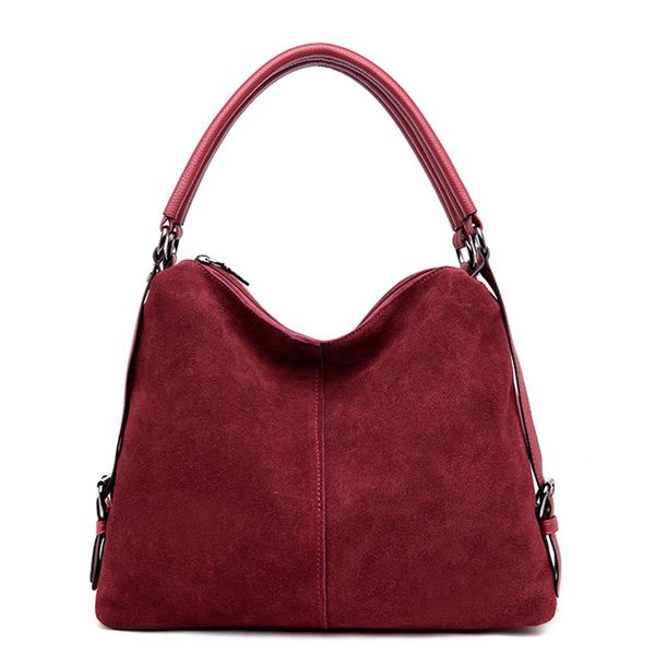 

real split suede leather shoulder bag for women 2019 female casual handbag messenger handle bags good quality